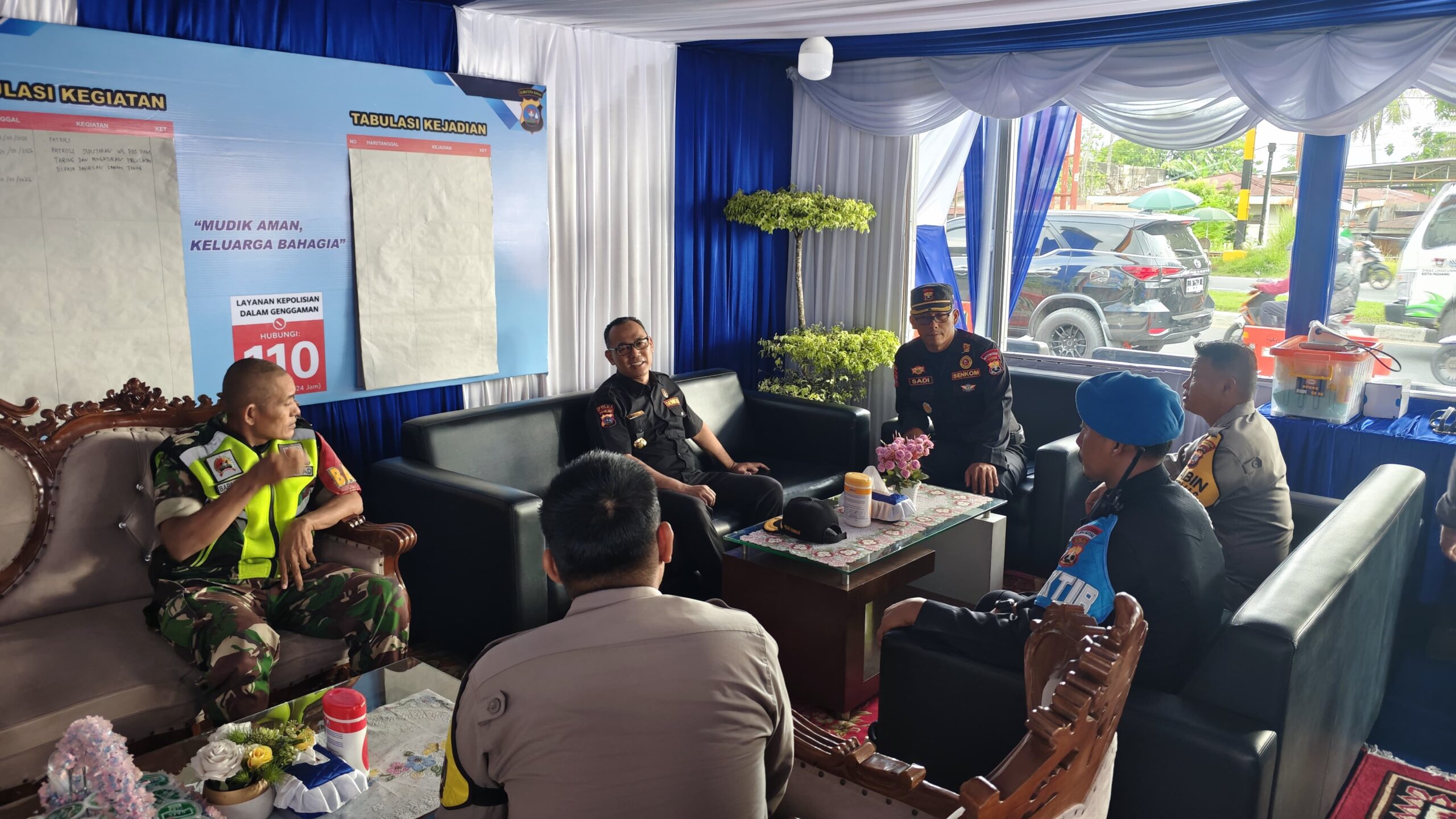 Ketua Pengprov Senkom Sumbar Kunjungi Pos PAM Operasi Ketupat Singgalang 2026 di Padang