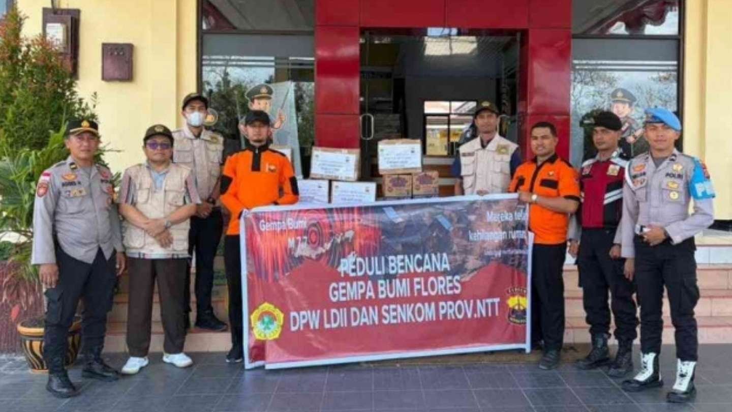 LDII dan Senkom NTT Salurkan Bantuan untuk Warga Terdampak Gempa Flores